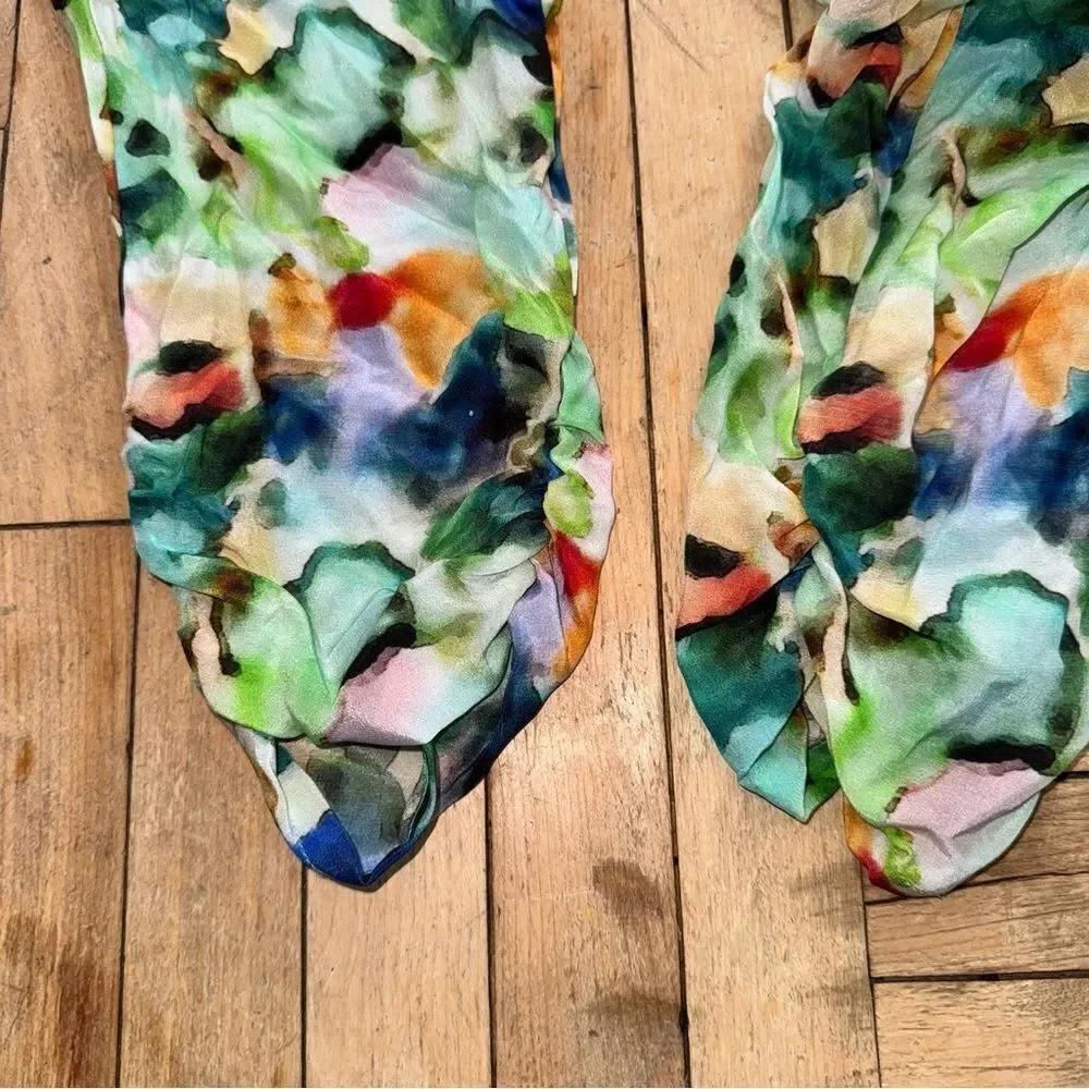 Silk Floral Sleeveless Jumpsuit - Picture 6 of 11
